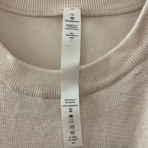 Lululemon cream sweater size 10